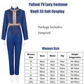 Radiation Male Norm Vault Dweller Uniform Halloween Costume Female TV Show Fall Suit Out Vault 33 Lucy Blue Jumpsuit Cosplay