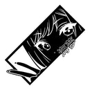 Adesivo de Anime JDM, vinil impermeável holográfico