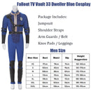 Radiation Male Norm Vault Dweller Uniform Halloween Costume Female TV Show Fall Suit Out Vault 33 Lucy Blue Jumpsuit Cosplay