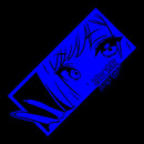 Adesivo de Anime JDM, vinil impermeável holográfico