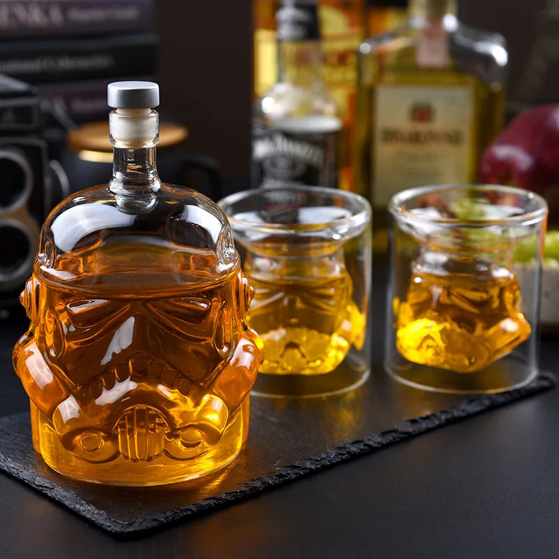 Conjunto de vidro de vinho 750ml, star trooper de uísque série star war