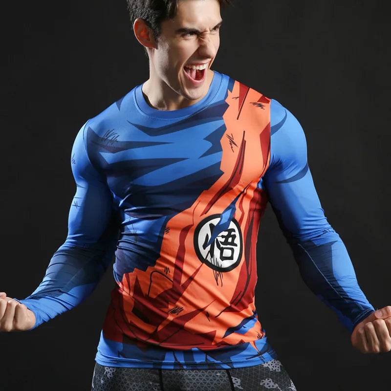 Camiseta Goku em 3D estilo Halterofilismo Anime dragon ball