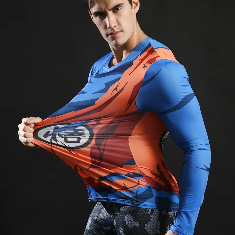 Camiseta Goku em 3D estilo Halterofilismo Anime dragon ball