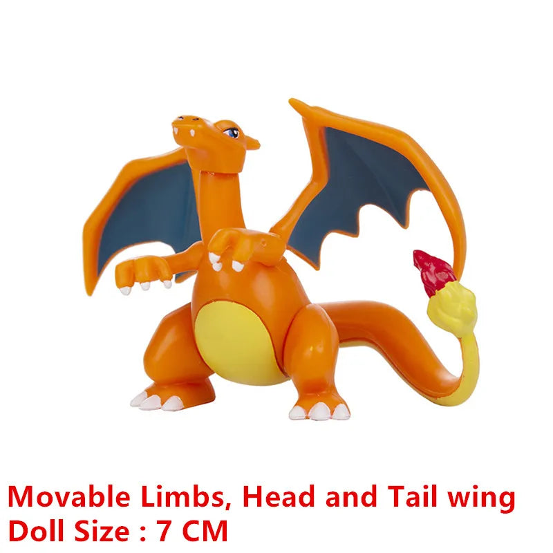 Action Figure Pikachu, Mewtwo, Charmander, Blastoise, Gurado Anime Pokemon, 4-13cm