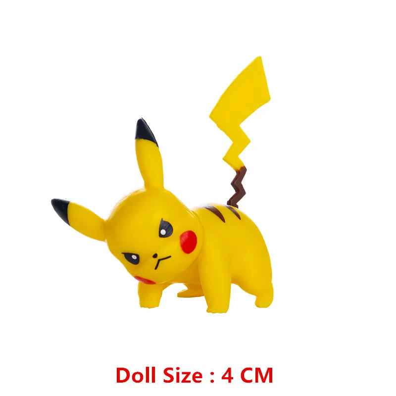 Action Figure Pikachu, Mewtwo, Charmander, Blastoise, Gurado Anime Pokemon, 4-13cm