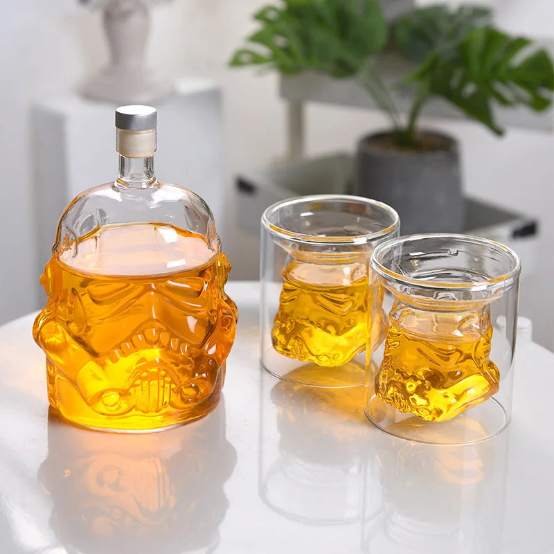 Conjunto de vidro de vinho 750ml, star trooper de uísque série star war