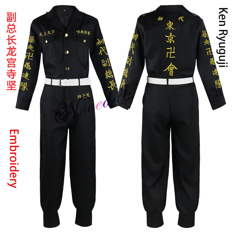 Cosplay, Mikey, Sano, Manjiro, Chifuyu, Ken Baji, Ryuguji, Bordado, Manji Gang, Anime Tokyo revenger