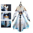 Genshin Impact Lumine Cosplay Costume Game Clothes Genshin Lumine Dress Wig Hair Full Set Outfits Party Costumes