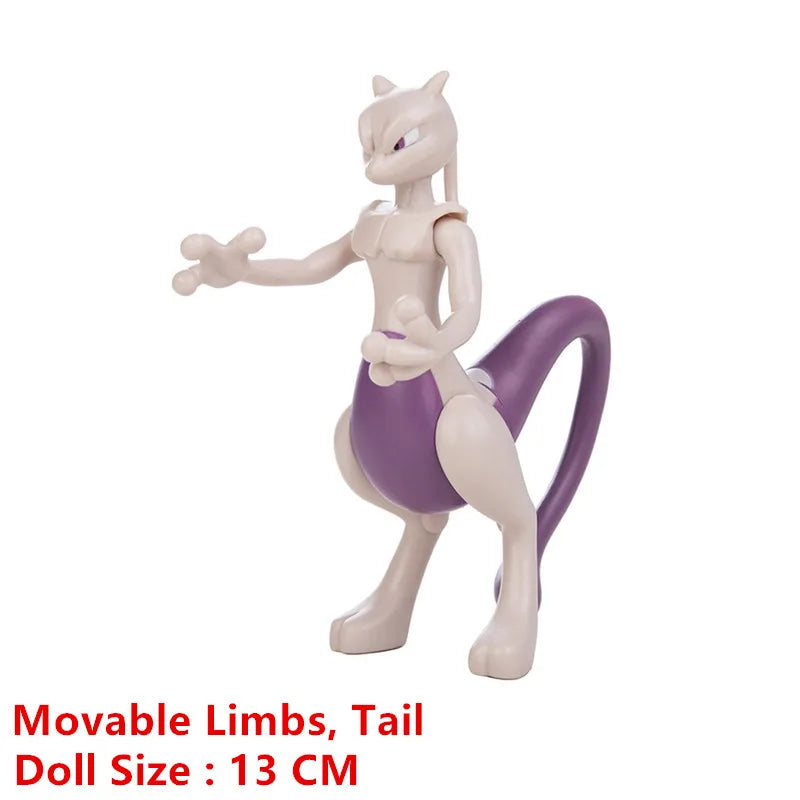 Action Figure Pikachu, Mewtwo, Charmander, Blastoise, Gurado Anime Pokemon, 4-13cm