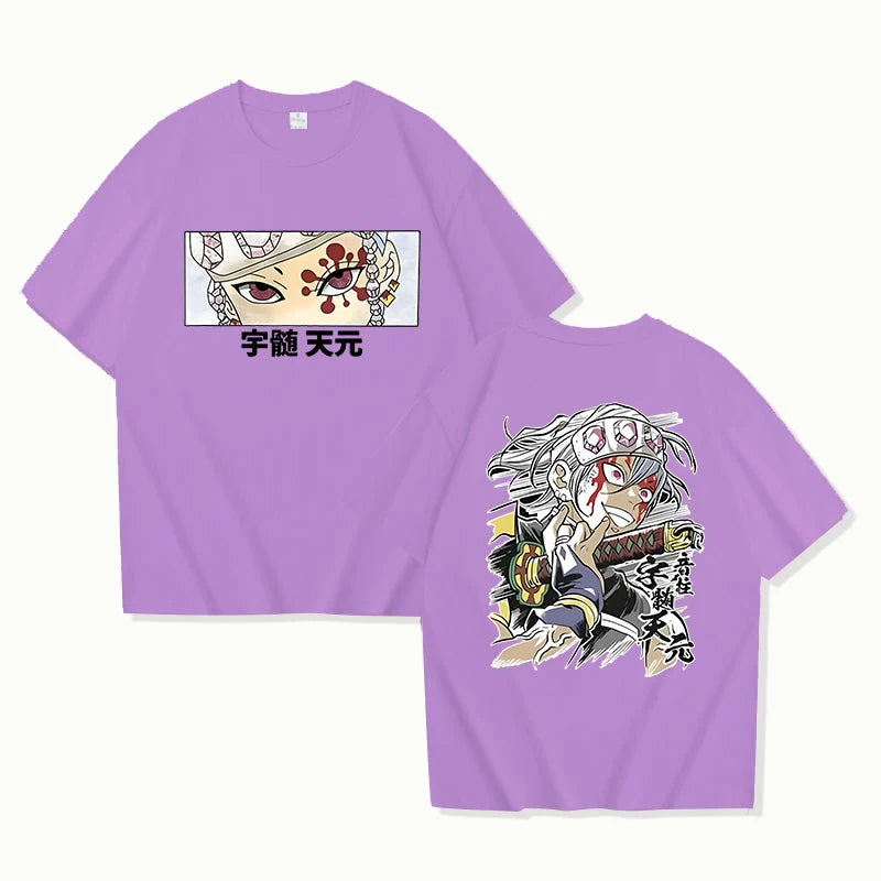 Camiseta Tengen Uzui Unisex estilo Harajuku Anime Demon slayer