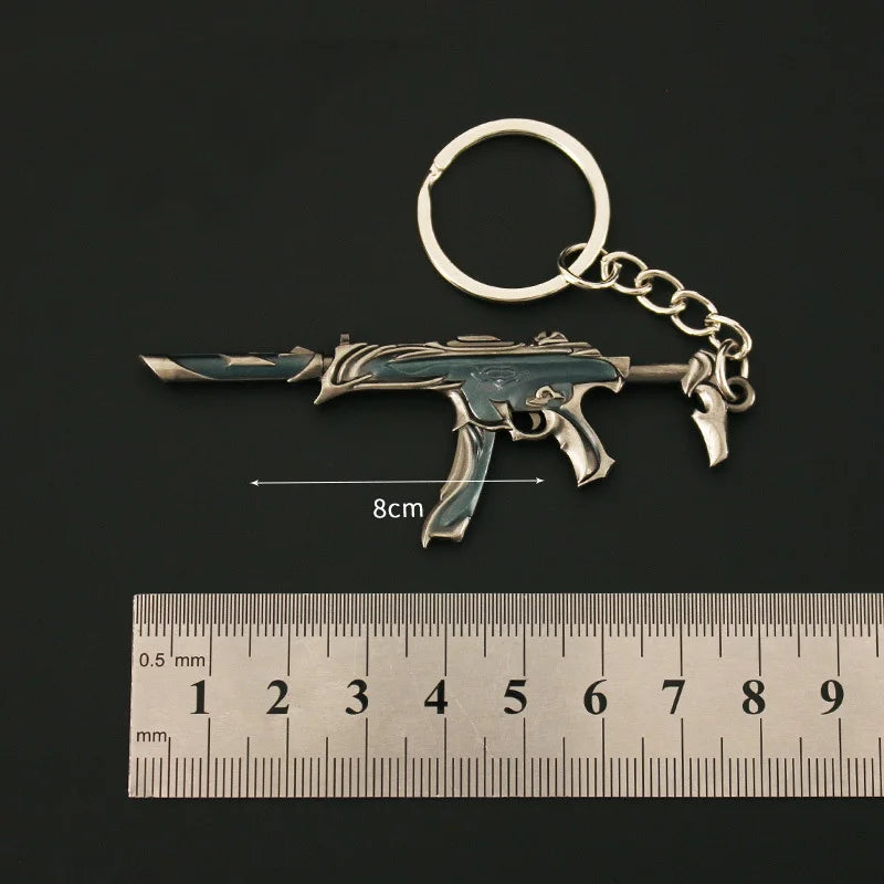Valorant corpo a corpo reaver 2.0 karambit chaveiro para homem jogo periférico m4 samurai punhal modelo metal chaveiro pingente jóias presente