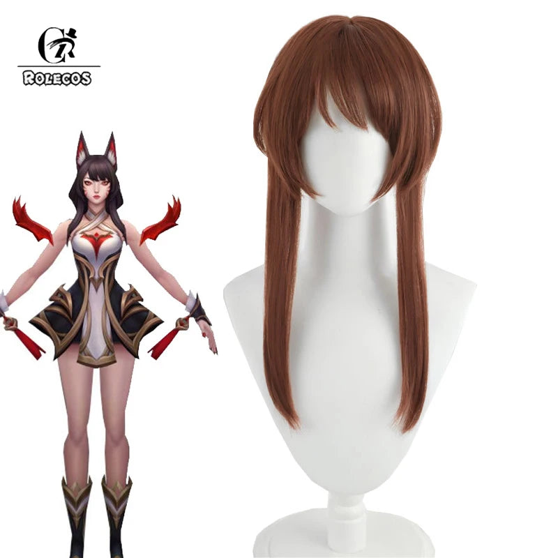 Peruca Ahri Game LOL, 65cm