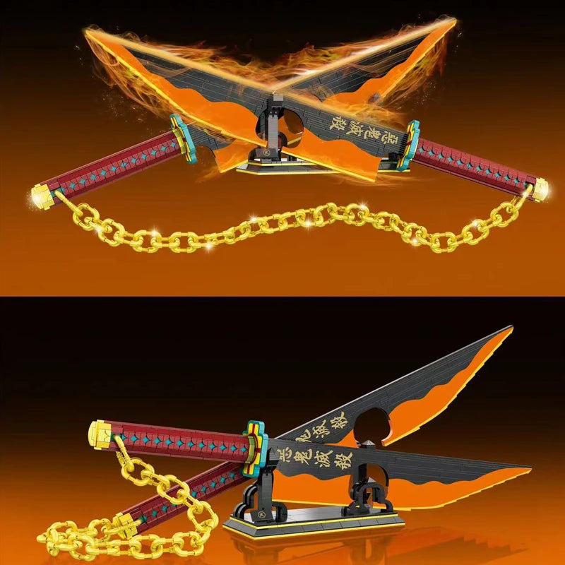 Katana demon slayer kamado tanjirou katana nichirin Moc 1478 pçs