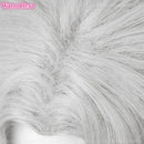 Sephiroth peruca cosplay sintética jogo ff vii 7 longo prata cinza cabelo reto resistente ao calor perucas de halloween peruca boné