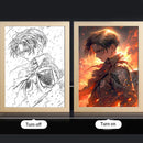 Quadro noturno Led Light Anime Attack on Titan