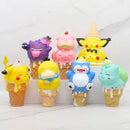 Action Figure Sorvete psyduck, bulbasaur, gengar, slowpoke snorlax, pikachu, pichu Anime Pokemon