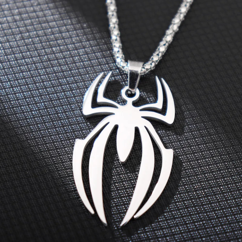 Colar Pingente de Aço Homem aranha