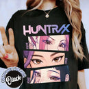 Kpop caçadores de demônios t camisa conforto cores t huntrix menina camisa presente para kpop fã mira rumi joey idol grupo huntrix merch topos