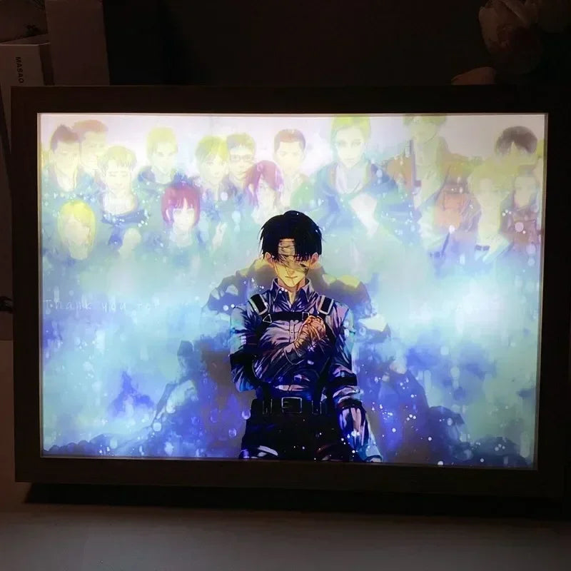 Quadro com pintura luminosa Anime Ataque em tita