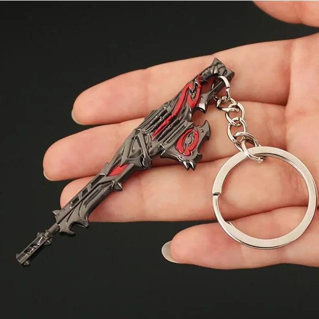Valorant corpo a corpo reaver 2.0 karambit chaveiro para homem jogo periférico m4 samurai punhal modelo metal chaveiro pingente jóias presente
