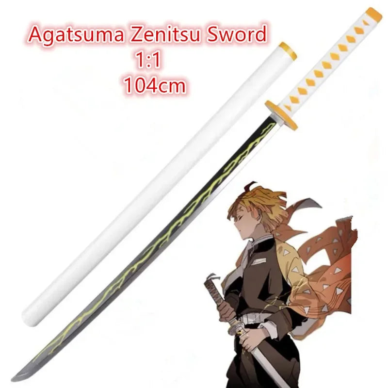 Demônio Slayer Cosplay Espada, Anime Ninja Knife, PU Toy Arma, Tokitou Muichirou Espada, 1: 1,104 cm