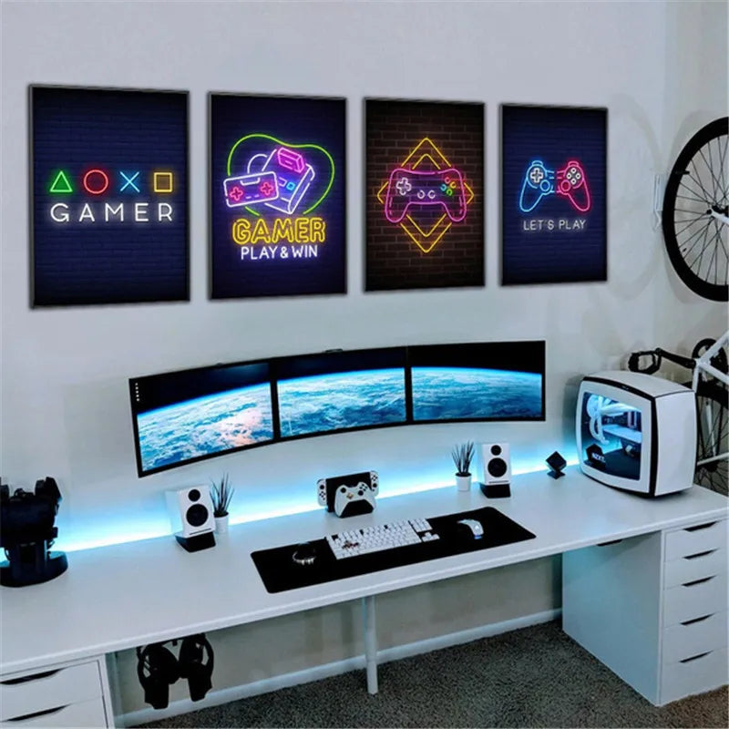 Quadro Gamer Neon