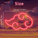 Luminaria nuvem vermelha akatsuki led night light usb luz Anime Naruto