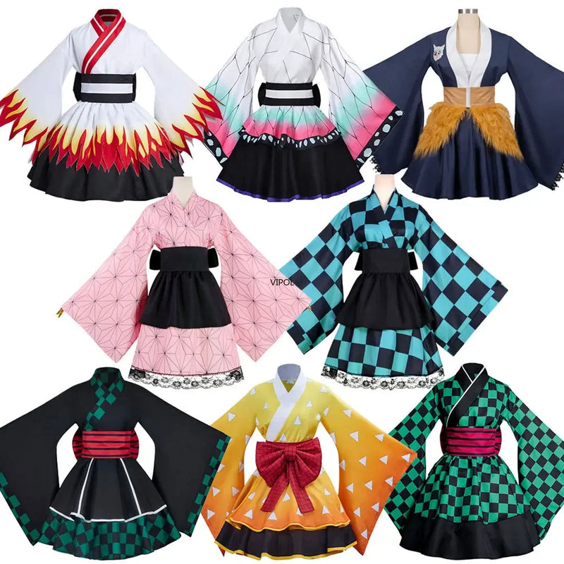 Vestidos femininos hashiras Demon Slayer