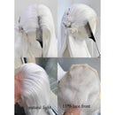 Peruca dianteira do laço branco longa para as mulheres polegada 26 - 13*6