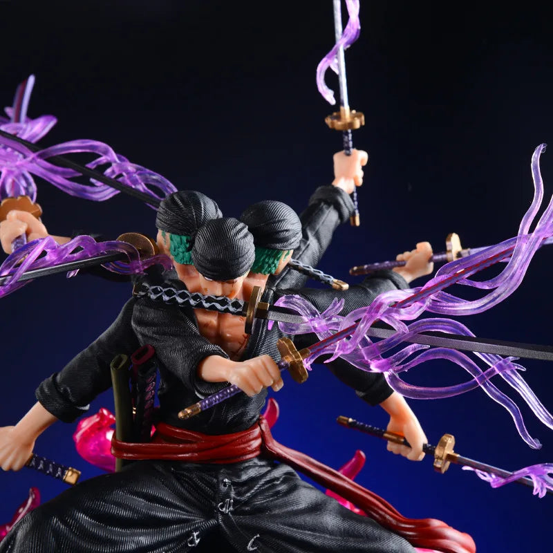 Action Figure Shura Roronoa Zoro, Seis Braços, 9 Lâminas, Anime One piece 30 cm, 40cm