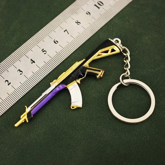 Valorant corpo a corpo reaver 2.0 karambit chaveiro para homem jogo periférico m4 samurai punhal modelo metal chaveiro pingente jóias presente