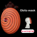 Mascara tobi obito ninja akatsuki com led Anime Naruto