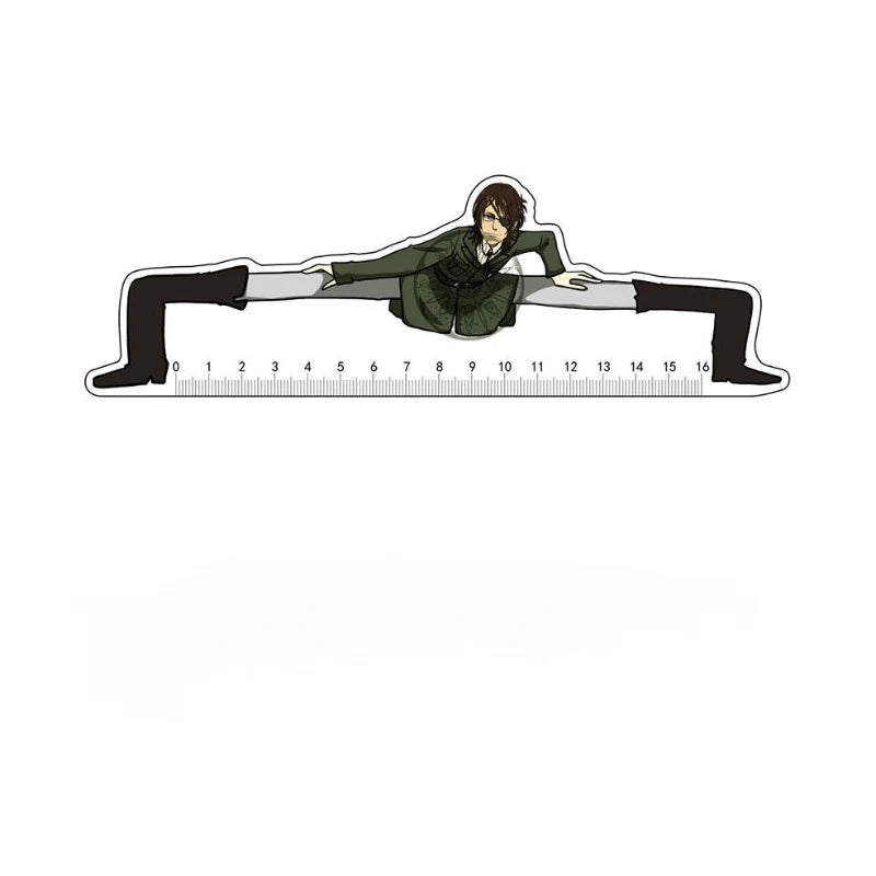 Régua  Eren Jaeger,Mikasa Ackerman,Armin Arlert,Levi Ackerman,Reiner Braun Anime Ataque em titã - 21cm