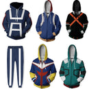 Moletom midoriya izuku, todoroki & bakugou katsu traje com capuz Anime my hero academia