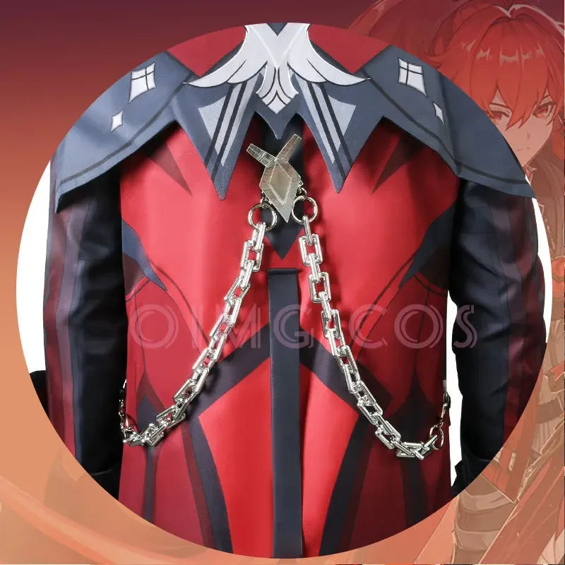 Cosplay Diluc Game Genshin Impact