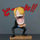 Action figure Capitães, Sanji, Monkey D,Zoro Anime One piece 15 centímetros