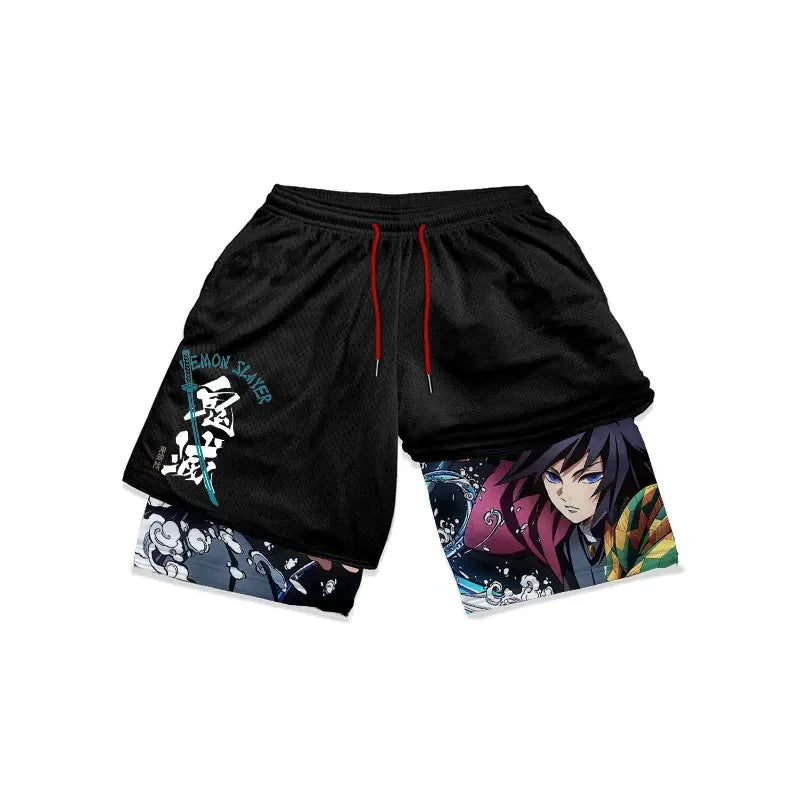 Shorts de compressão Anime Demon slayer
