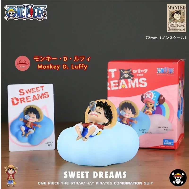 Action Figure membros do chapéu de palha dormindo Anime One piece