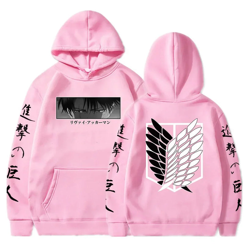 Moletom Levi, estilo harajuku Anime attack on titan
