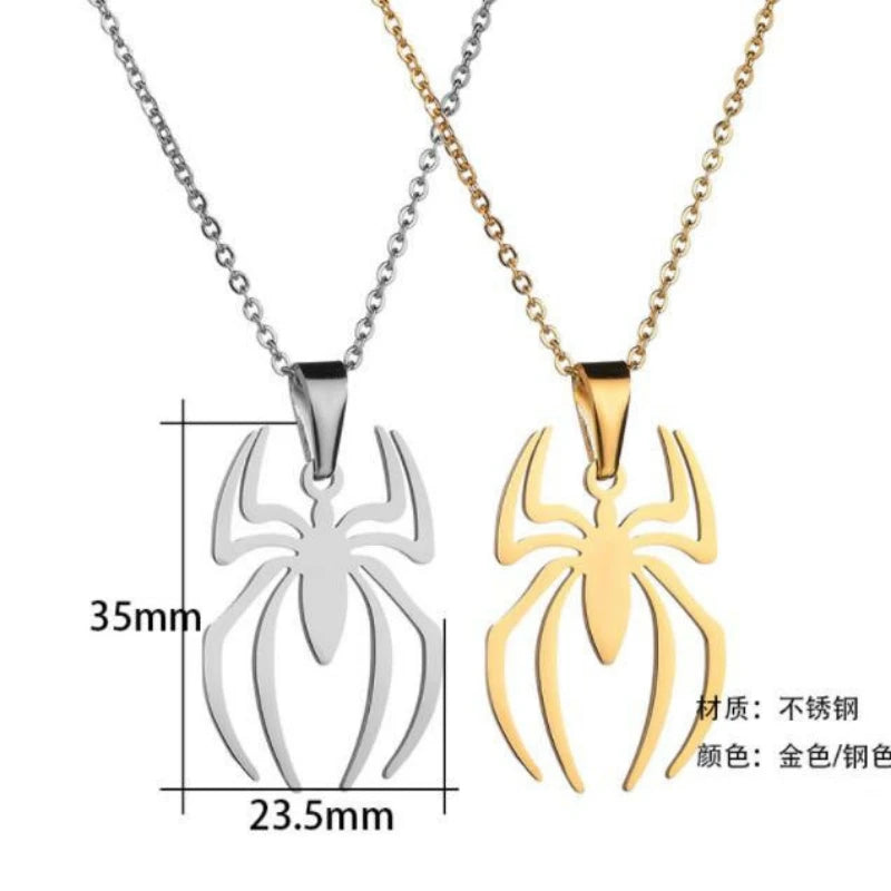 Colar Pingente de Aço Homem aranha