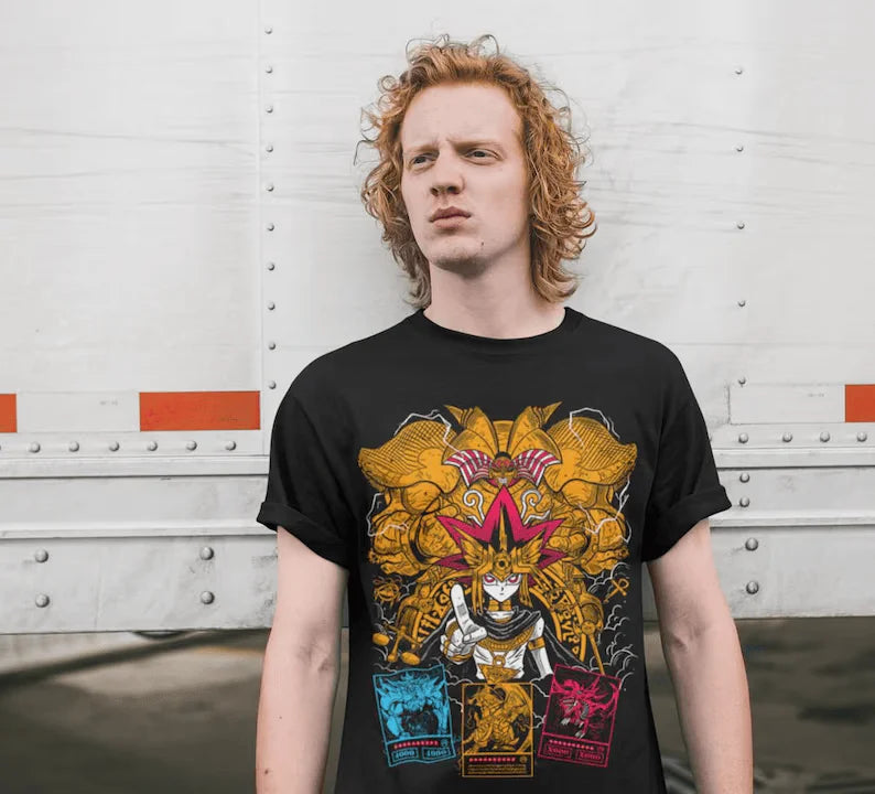 Camiseta dos deuses egípcios, Slifer Ra Obelisco Anime YuGiOh