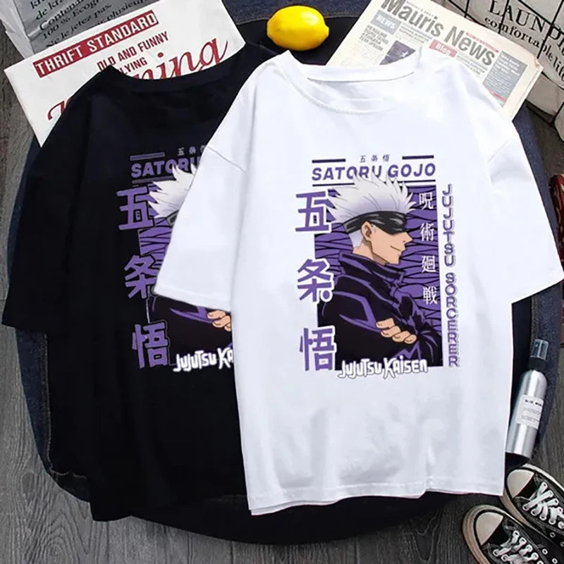Camiseta Gojo Satoru do Anime jujutsu kaisen