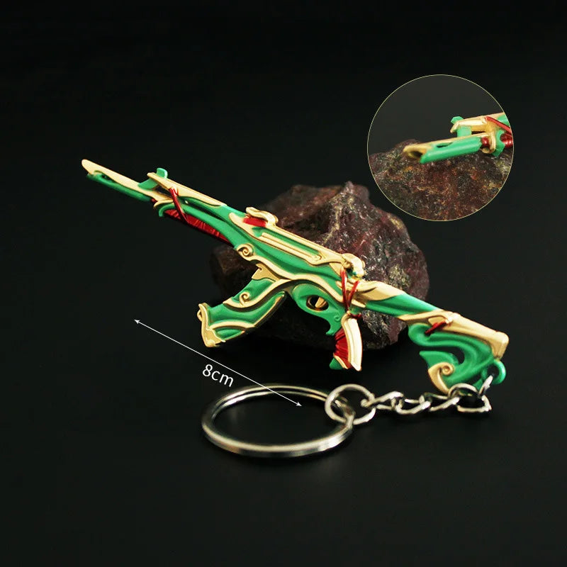 Valorant corpo a corpo reaver 2.0 karambit chaveiro para homem jogo periférico m4 samurai punhal modelo metal chaveiro pingente jóias presente