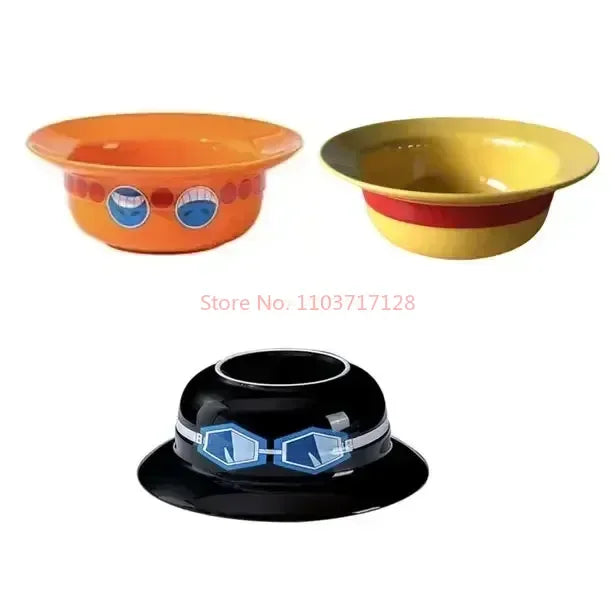 Tigela e xicara Luffy chapéu de palha Anime One piece 1 pc