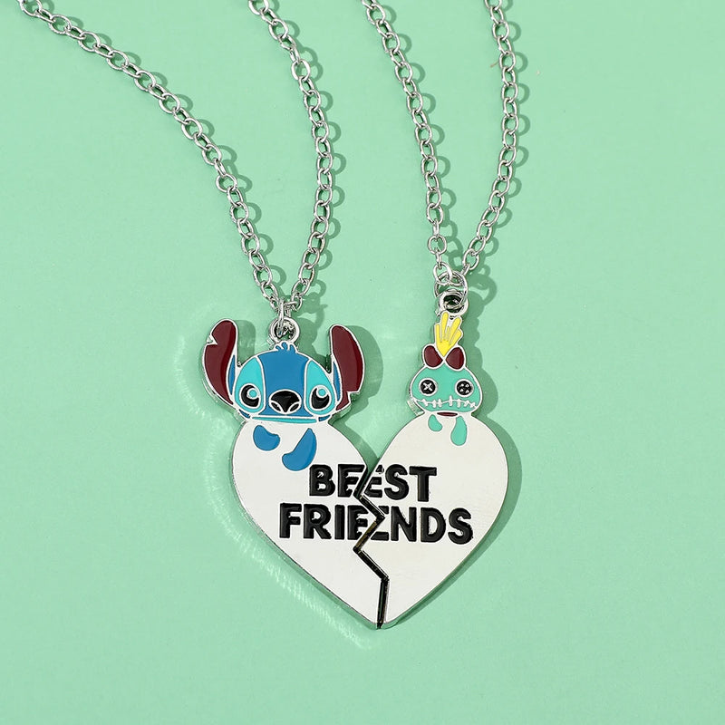 Colar de coração Disney lilo & Stitch para casal