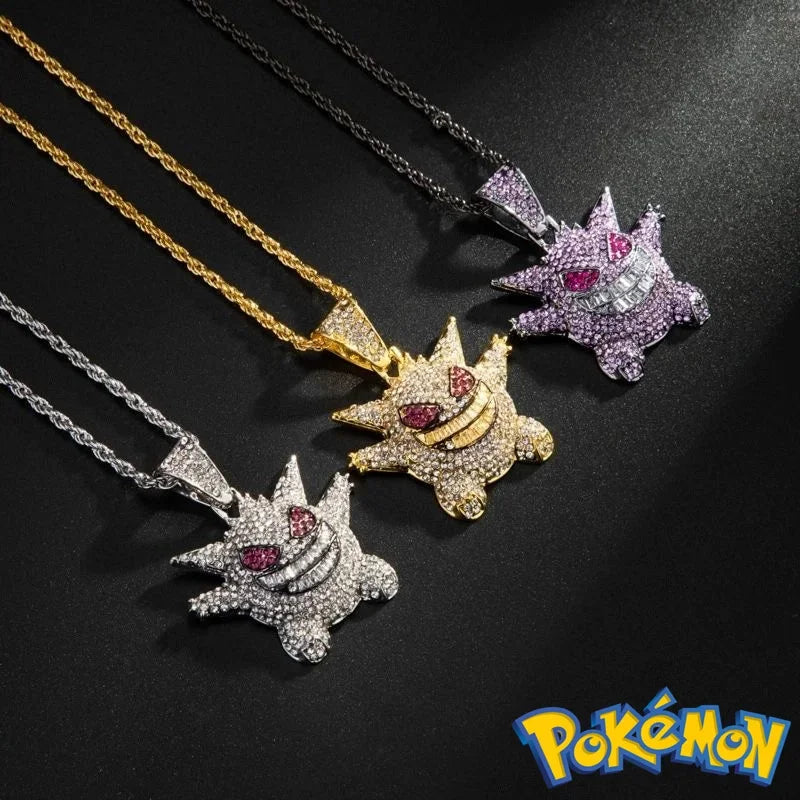 Colar de metal pokemon gengar anime Pkemon