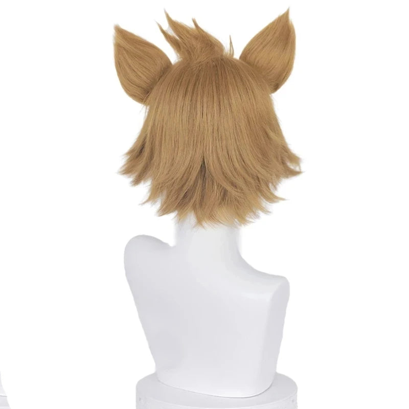 Peruca Gorou com orelhas Game Genshin Impact
