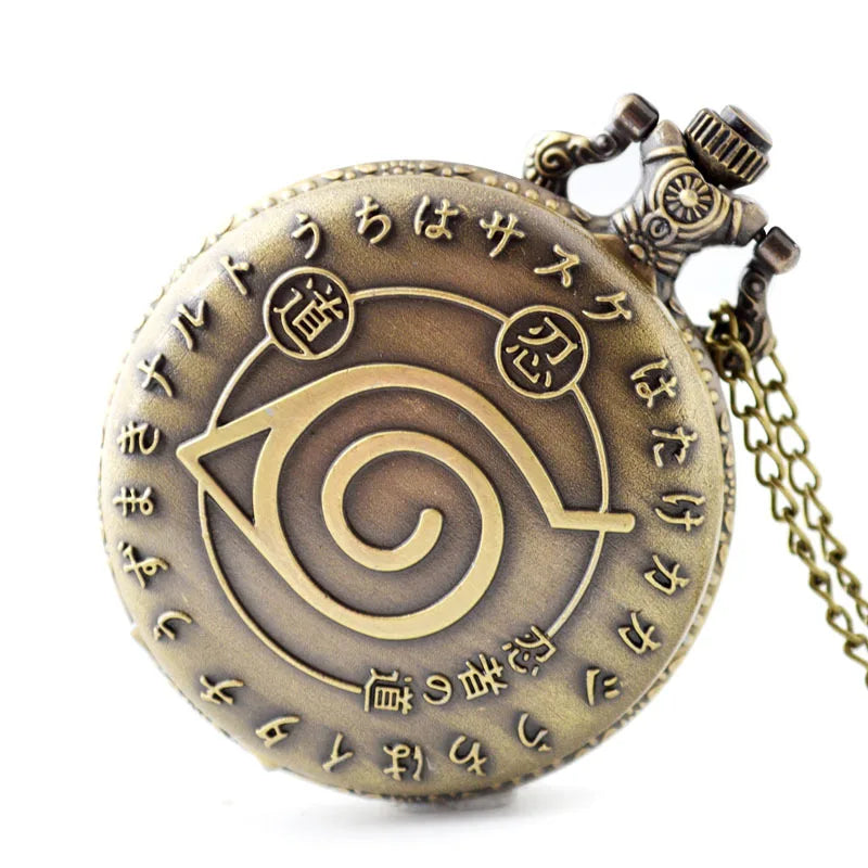 Relógio Retro Flip Pocket Watch Anime One Piece Dragon Ball, Naruto