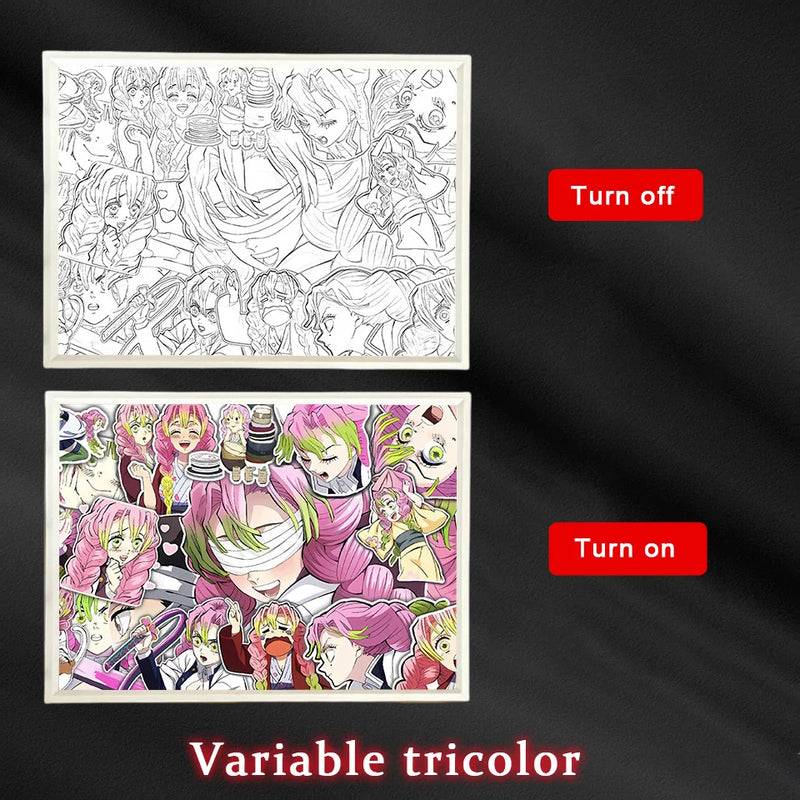 Quadro em led night Anime Demon Slayer :Kimetsu não Yaiba
