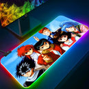 Mouse Pad RGB LED Brilhante, Teclado PC Gamer Anime Yuyu hakusho